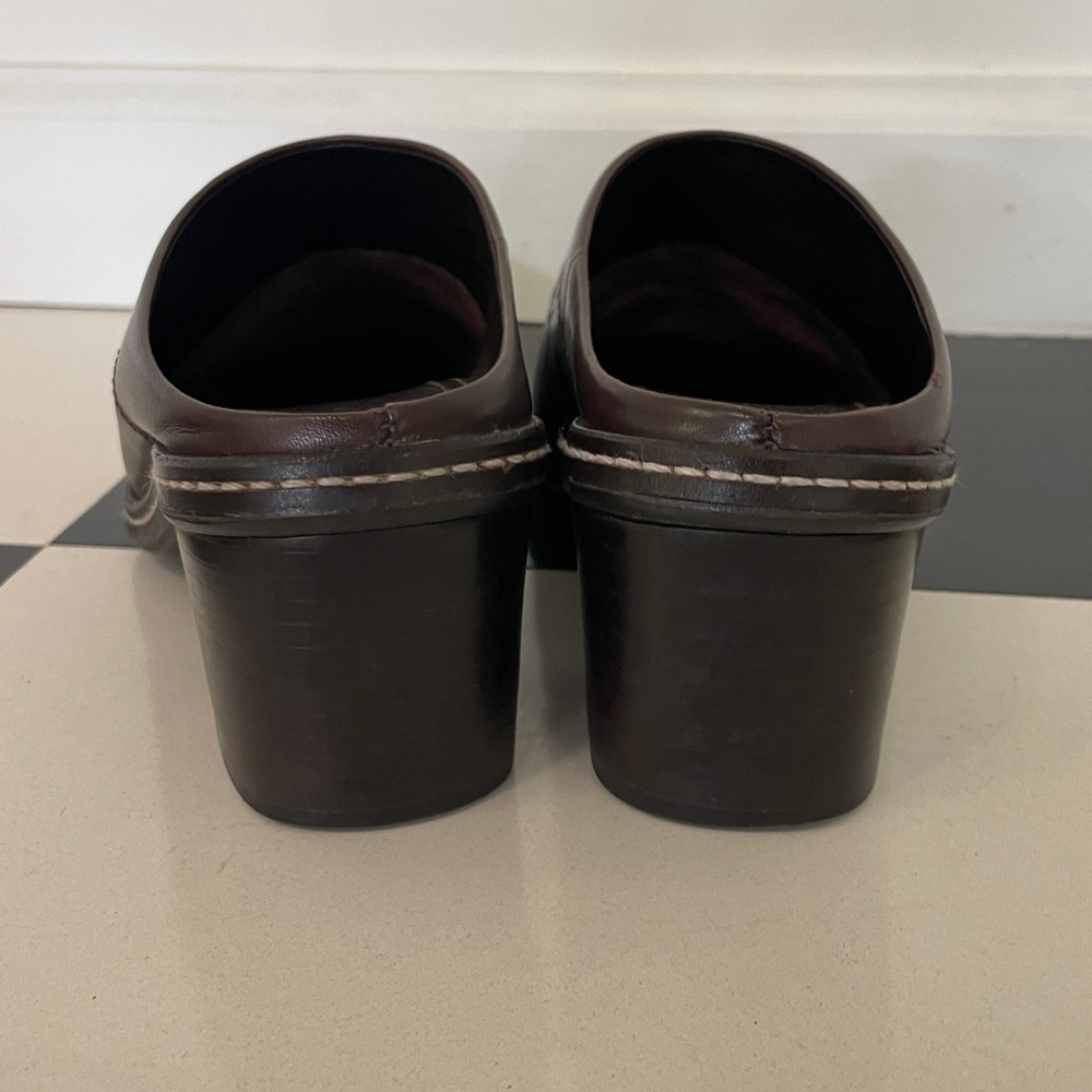 Gianni Bini Western Boot Square Toe Cut Out Mules 6 Brown Cowgirl Nashville - Picture 7 of 7
